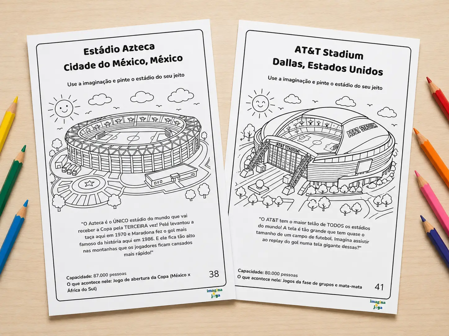 Estádio para colorir